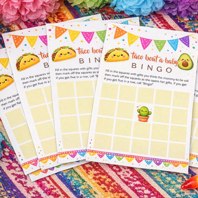Taco bout a baby -  Baby Shower Bingo Game Briefpapier (Von Creator hochgeladen)