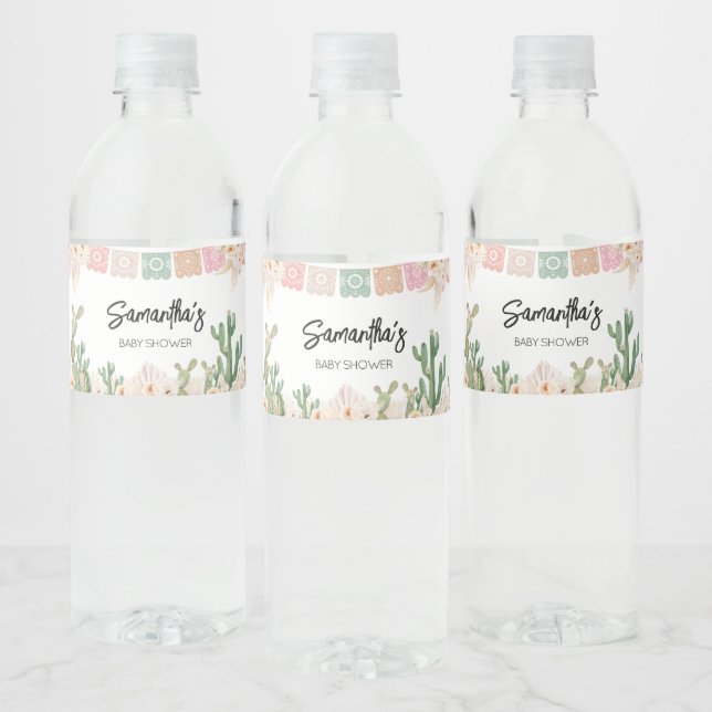 Taco Bout A Baby Boho Babydusche Wasserflaschenetikett (Flaschen)