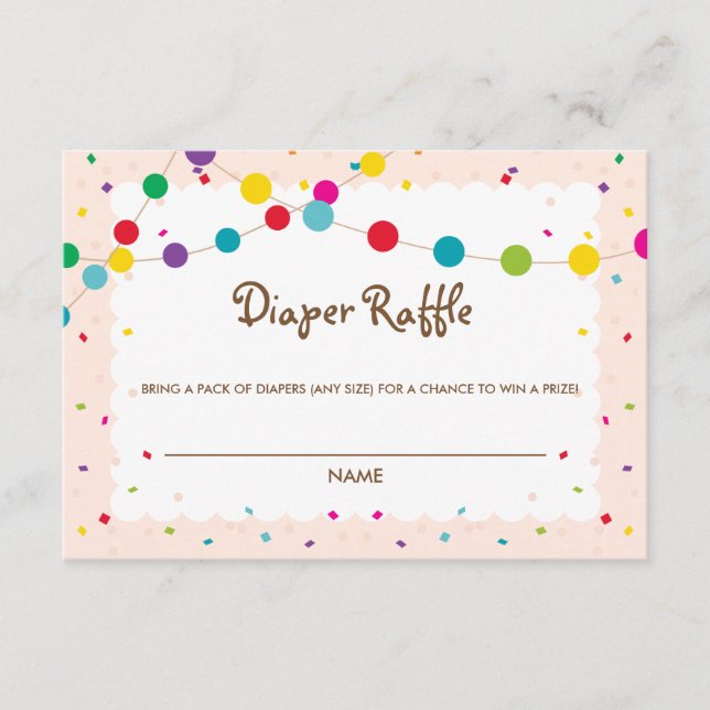 Taco Bout a Baby Diaper Raffekarte Begleitkarte (Vorderseite)