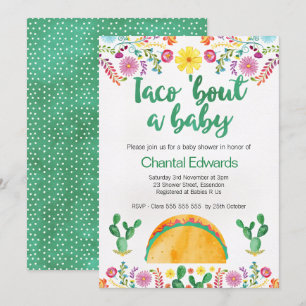 Taco 'Bout A Baby Fiesta Baby Shower Einladung