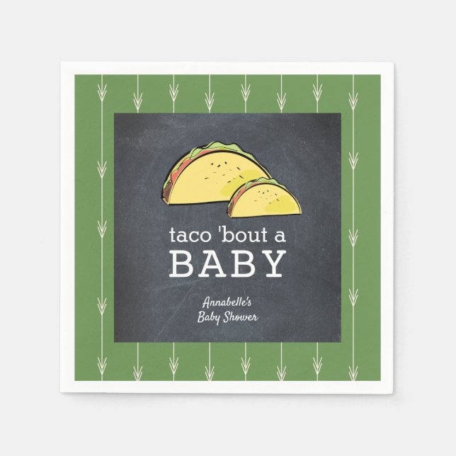 Taco Bout a Baby Fiesta Babyduschpapier Serviette (Vorderseite)
