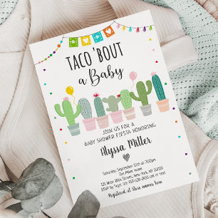 Taco Bout A Baby Fiesta Cactus Baby Shower Einladung