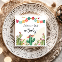 Taco Bout a Baby Fiesta Cactus Watercolor Dusche