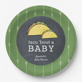 Taco Bout a Baby Fiesta Chalkboard Babydusche Pappteller