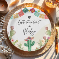 Taco Bout a Baby Fiesta Watercolor Cactus Dusche