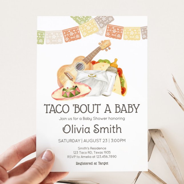 Taco 'Bout A Baby Mexican Baby Shower Einladung (Taco 'Bout A Baby Mexican Fiesta Baby Shower Invitation)
