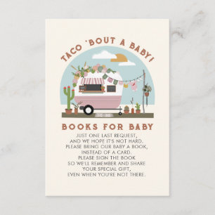 Taco Bout a Baby Showbook Anfrage Rosa Begleitkarte