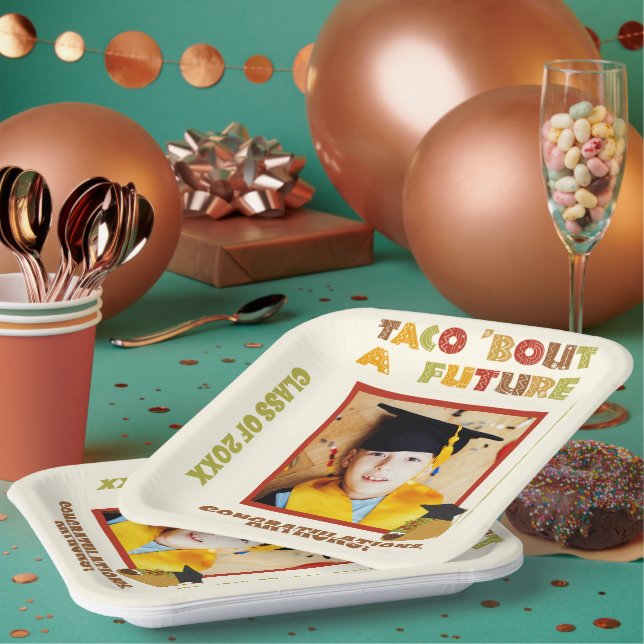 Taco Bout a Future Foto Graduation Party Pappteller (Multi)