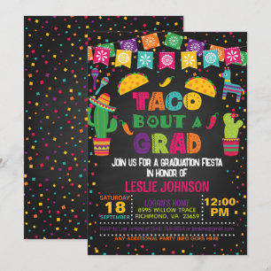 Taco Bout a Grad Einladung - Blk