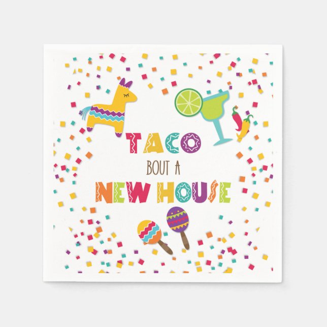 Taco Bout a New House Napkin - White Serviette (Vorderseite)