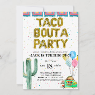 Taco Bout A Party   Einladung zum ersten Geburtsta