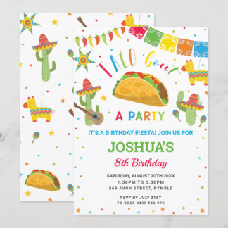 Taco 'Bout a Party Fiesta Cumpleaños Geburtstag Einladung