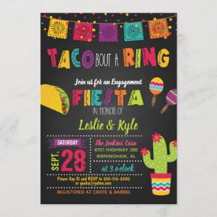 Taco Bout a Ring - Verlobungs-/Paar-Party Einladung