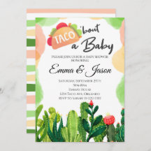 Taco Bout Baby Blume Cactus Baby Shower Einladung