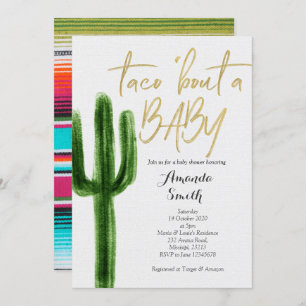 Taco bout baby Cactus Couples Dusche Einladung