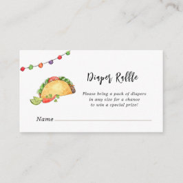 Taco' Bout Baby Dusche Windeln Raffel Begleitkarte