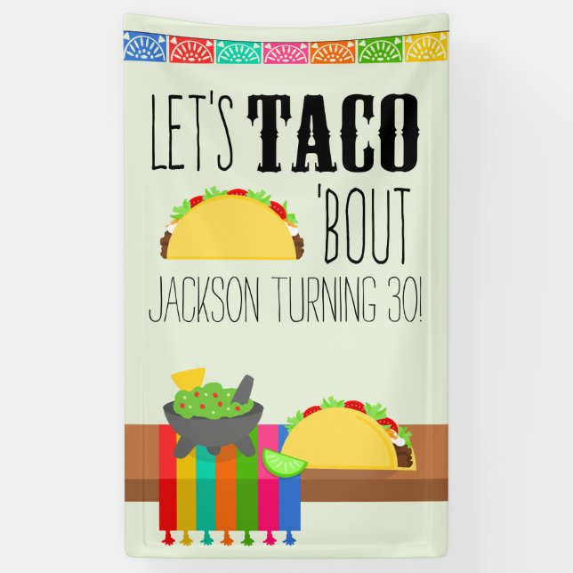 Taco 'Bout Birthday Fiesta Banner (Vertikal)