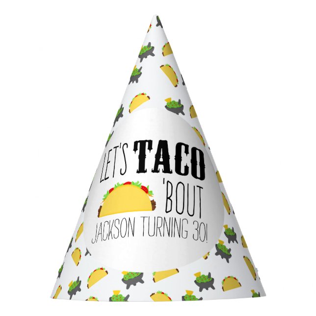 Taco 'Bout Birthday Partyhütchen (Vorderseite)