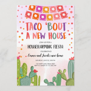 Taco Bout Ein neues Haus Party Fiesta Einladung