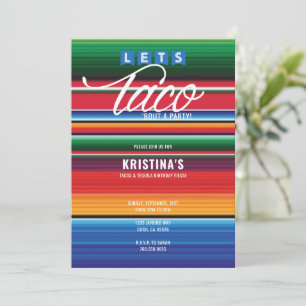 Taco Bout ein Party Thema farbenfrohe mexikanische Einladung