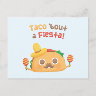 Taco 'bout Eine Fiesta Niedliche Lebensmittel-Wort Postkarte