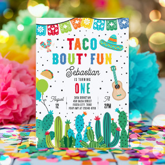 Taco Bout' Fun 1. Geburtstag Fiesta Mexikanisches  Einladung