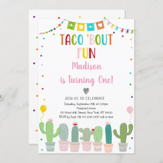 Taco Bout Fun Cactus Fiesta Girl Einladung