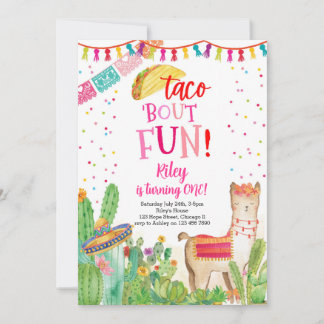 Taco Bout Fun Fiesta Girl Einladung zum 1. Geburts