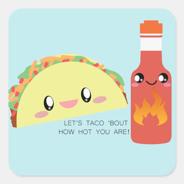 TACO 'bout HOT Square Sticker (Blatt 20) (Vorderseite)