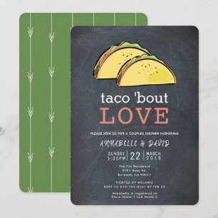 Taco Bout Liebe Black Chalkboard Paare Dusche Einladung