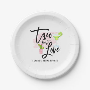 Taco Bout Liebe Brautparty Pappteller
