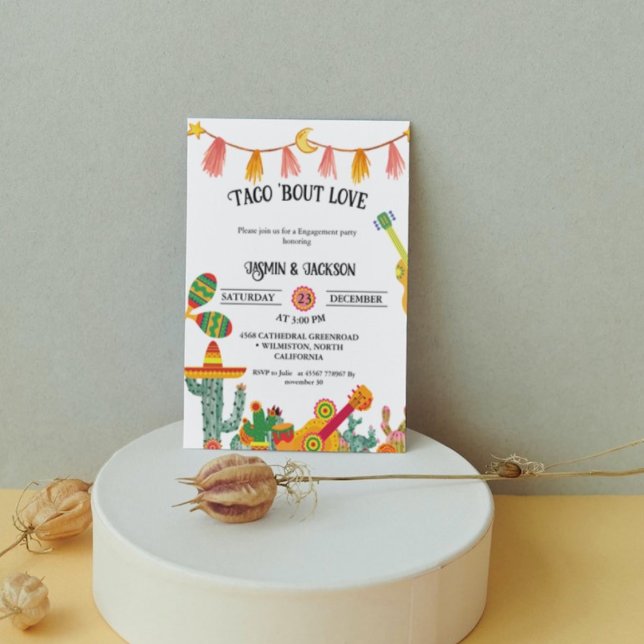 Taco 'Bout Liebe Cactus Engagement Partei Einladung (Von Creator hochgeladen)