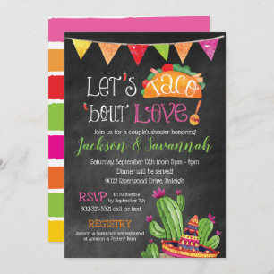 Taco bout Liebe - Chalkboard Bridal Einladung