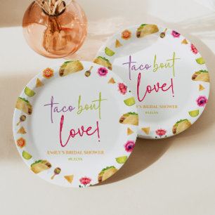 Taco Bout Liebe! Fiesta Brautparty Pappteller