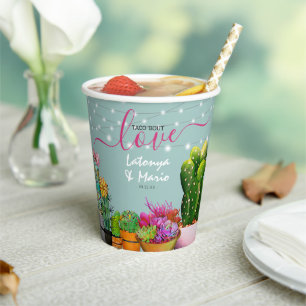 Taco 'bout Liebe Fiesta Paare Dusche Pappbecher