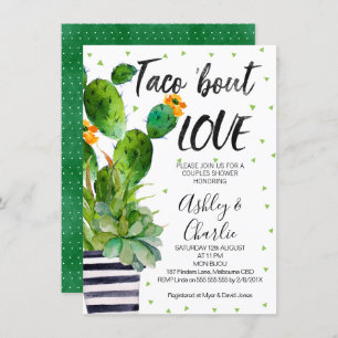 Taco Bout Liebe Paare Dusche Einladung