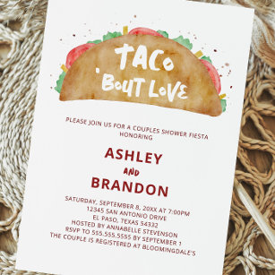Taco 'Bout Liebe Paare Dusche Fiesta Einladung Postkarte