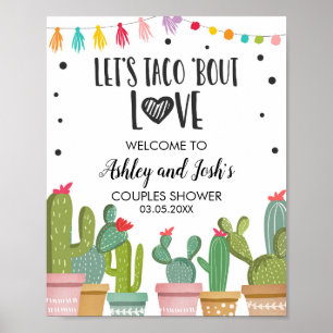 Taco Bout Liebe Paare Duschkabine Begrüßungszeiche Poster