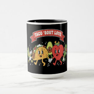 Taco 'Bout Liebe Süße Retro-Cartoon Valentinstag Tasse