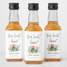 Taco Bout Liebe Wasserfarben Kakteen Sukkulente Fi Alkoholflaschenetikett