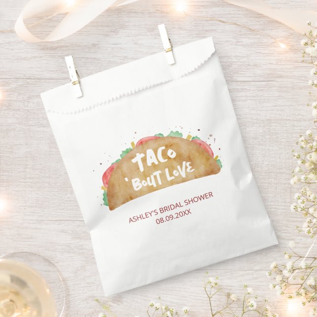 Taco 'Bout Liebe Wedding Brautparty Fiesta Geschenktütchen (Ausgeschnitten)