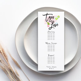 Taco Bout Liebe Wedding Menükarte