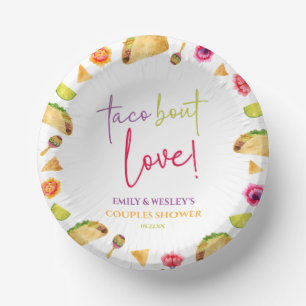 Taco Bout Love! Fiesta-Hochzeitspaar- Brause Showe Pappteller