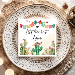 Taco Bout Love Fiesta Watercolor Kaktus Dusche Serviette