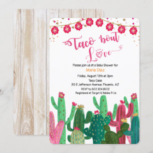 Taco 'bout Love Kaktus-Baby-Begrüßungseinladung Einladung