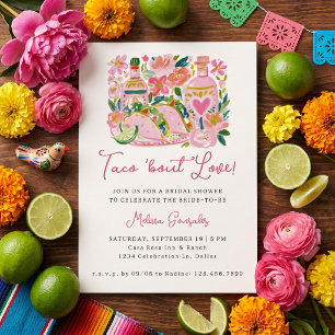 Taco 'Bout Love Pink Mexican Fiesta Brautparty  Einladung