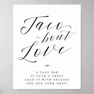 Taco Bout Love Taco-Bar Hochzeitsschild Poster