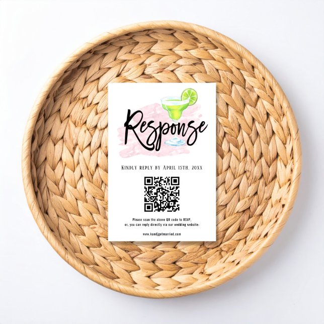 Taco Bout Love Wedding RSVP Card with QR Code Karte (Von Creator hochgeladen)