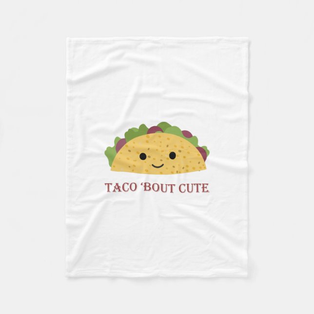 Taco Bout Niedlich Kawaii Taco Fleecedecke (Vorderseite)