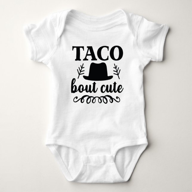 "taco bout niedlich" lustiger Babybodysuit Baby Strampler (Vorderseite)